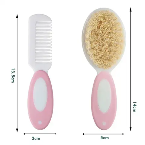 아기용 엉킴 방지 헤어브러시 빗, 휴대용 신생아, 유아, 나사 방지 헤어 에지 브러시, 두피 마사지기, 어린이 용품, 2 개/세트