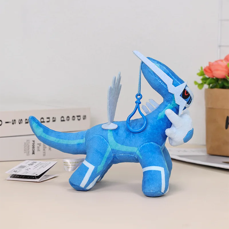 7 "لطيف البوكيمون القطيفة Dialga قلادة دمية محشوة المفاتيح دمية ناعمة هدية