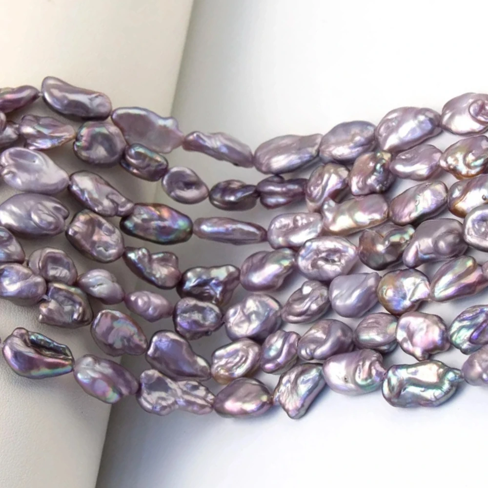 

Beautiful 10-15mm Baroque Purple Natural Freshwater Pear Loose Beads Jewelry Making DIY Bracelet Necklace Accessories Gifts