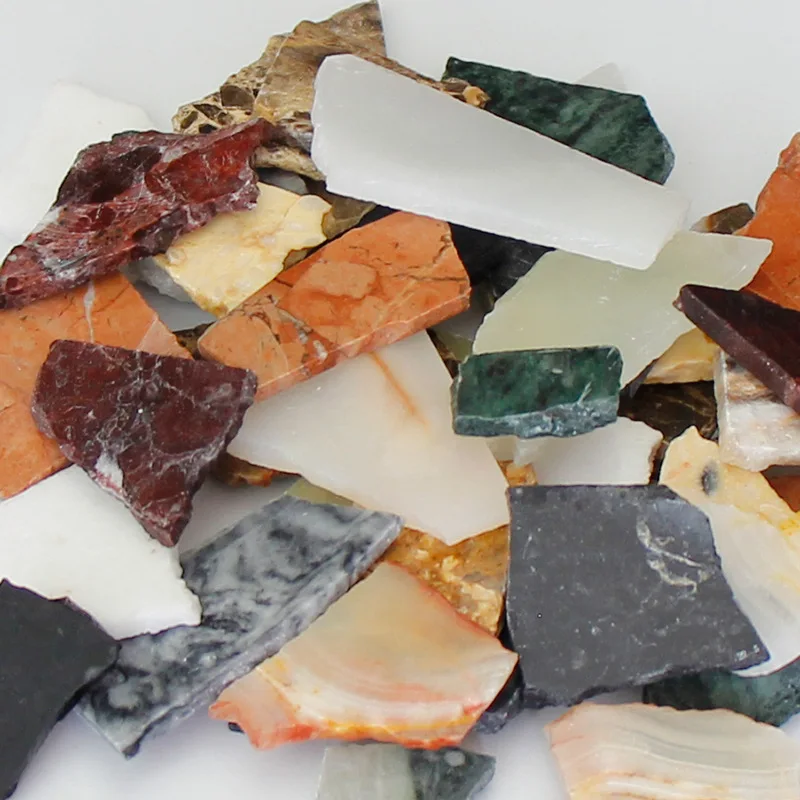 DIY stone fragment marble special-shaped fragment granite jade mosaic irregular manual material color mixing  mosaic tiles