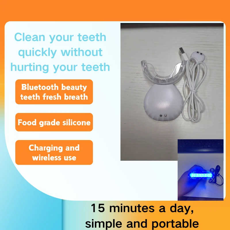 

16 LED blue light whitening teeth, 450nm high-frequency laser whitening instrument for cleaning teeth and dissolving pigments