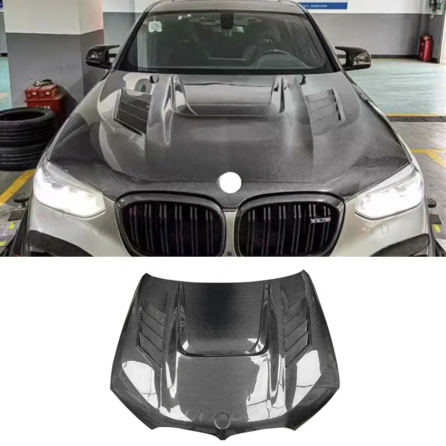

High Quality Carbon Fiber Front Engine Hood for BMW X4M X3M F97 F98 2020+ Hood Bonnet Cover