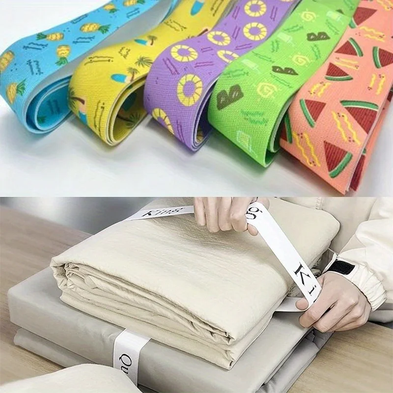 5Pcs Colorful Bed Sheets, Blankets, Clothing Storage Straps. Beach Chair Towel Straps To Prevent Being Blown Away By The Wind - view 2