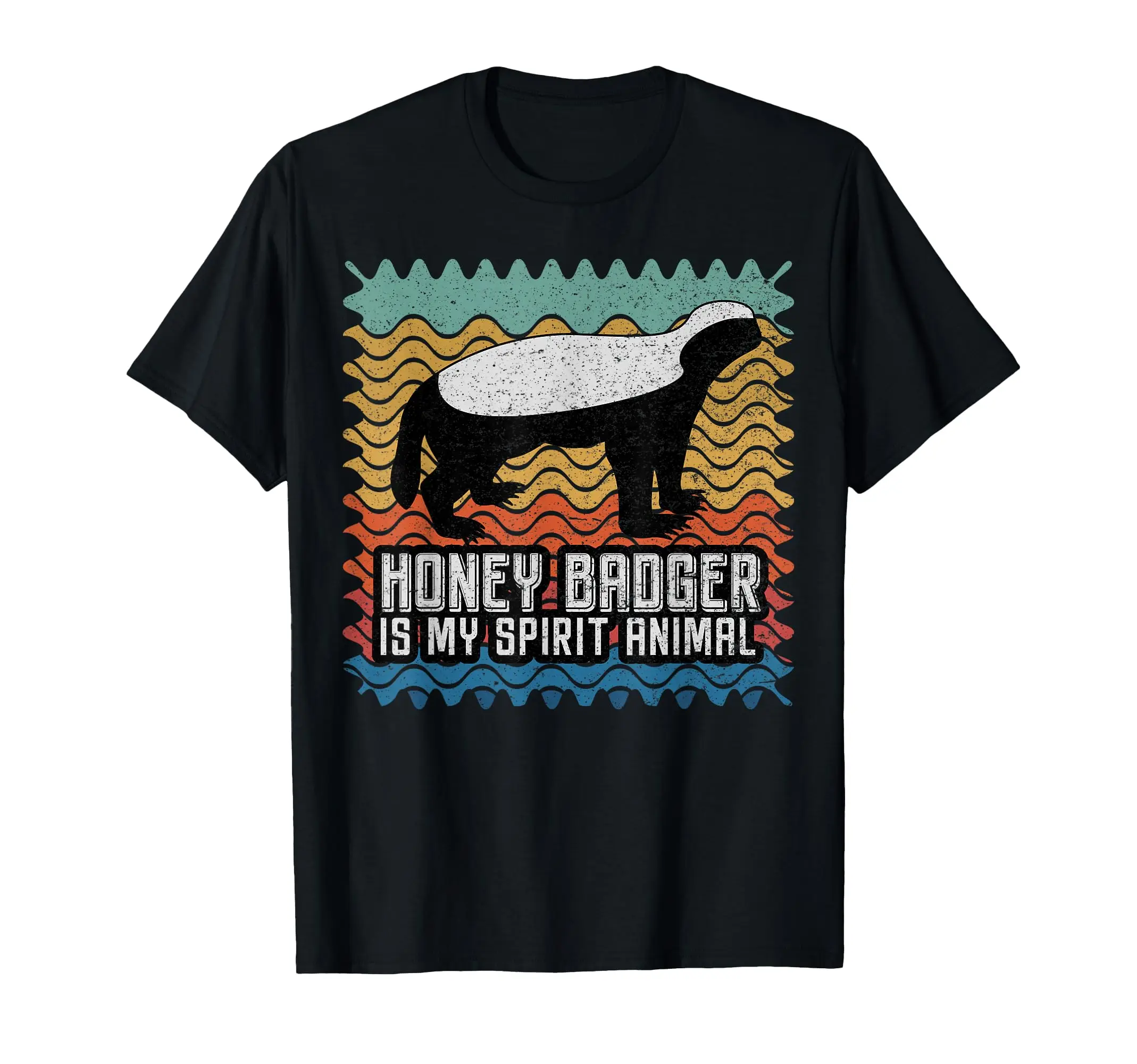 

Honey Badger is my Spirit Animal T-Shirt Classic Logo T Shirt and Stickers, Unisex Adult T Shirt Collection