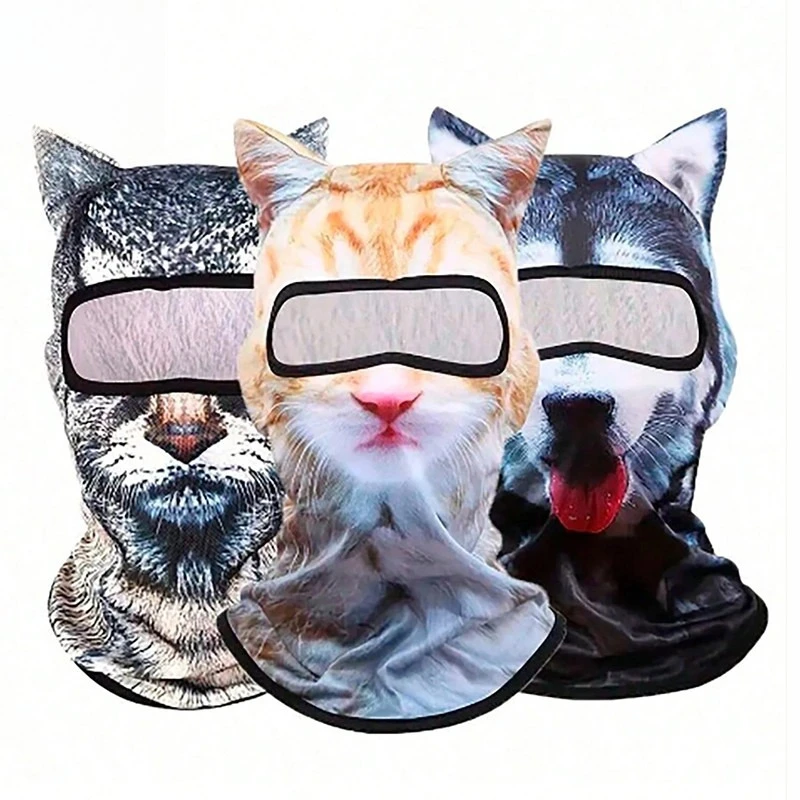Animal Pattern Balaclava Breathable Quick Dry Fashion Motorcycle Head Cover Outdoor Sports Sun Protection