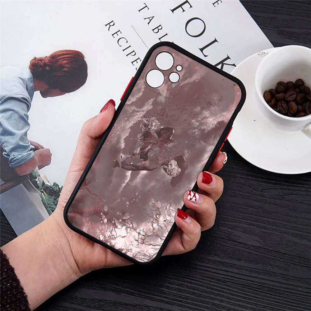 Phone Case For iphone 16Pro 7 8 Plus 15 14 13 Mini 12 11 16 Pro Max SE XR Vaporwave Girl Anime Matte Frosted Translucent Cover