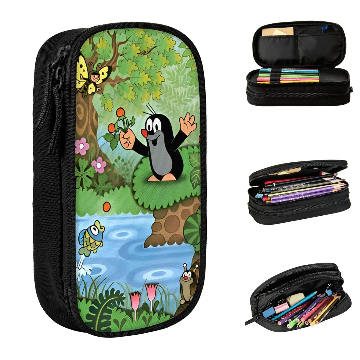 

The Little Mole Anime Pencil Case Classic Cartoon Pen Box Bags Student Large Storage School Supplies Cosmetic Pencilcases