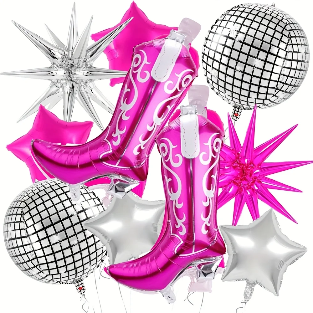 10Pcs Pink Cowgirl …