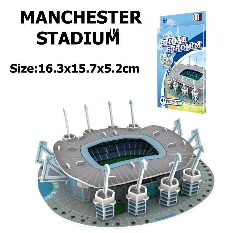 DIY Berühmte Fußballstadion 3D Puzzle Set | Lehrreiches Puzzle-Set | Geschenk für Fußballfans – Detail 3