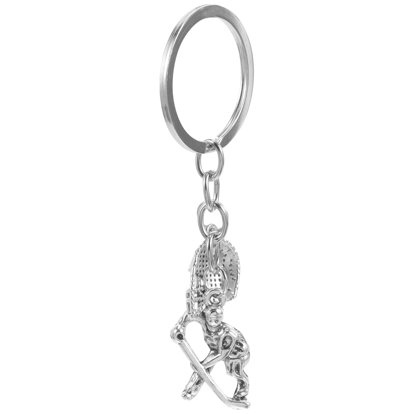 

Брелок для ключей в виде хоккеиста, металлический кулон для ключей, рюкзака, сумки, кошелька, ремня, спортивный тематический подарок, украшение для сумки