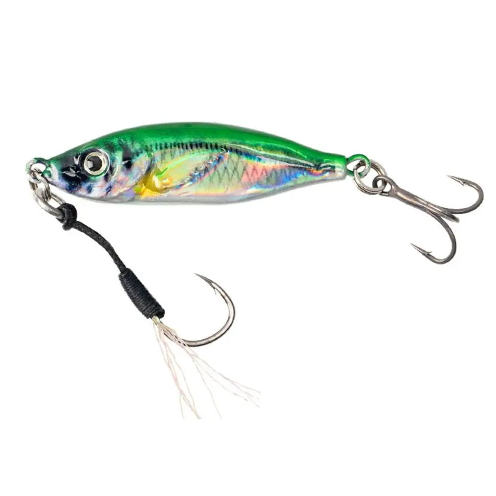 20g 30g Metal Jig Little Jack Fishing Lure Micro Jigging Lure 3D Print Slow Shore Casting Spoon Bait With Assist Hooks Tools