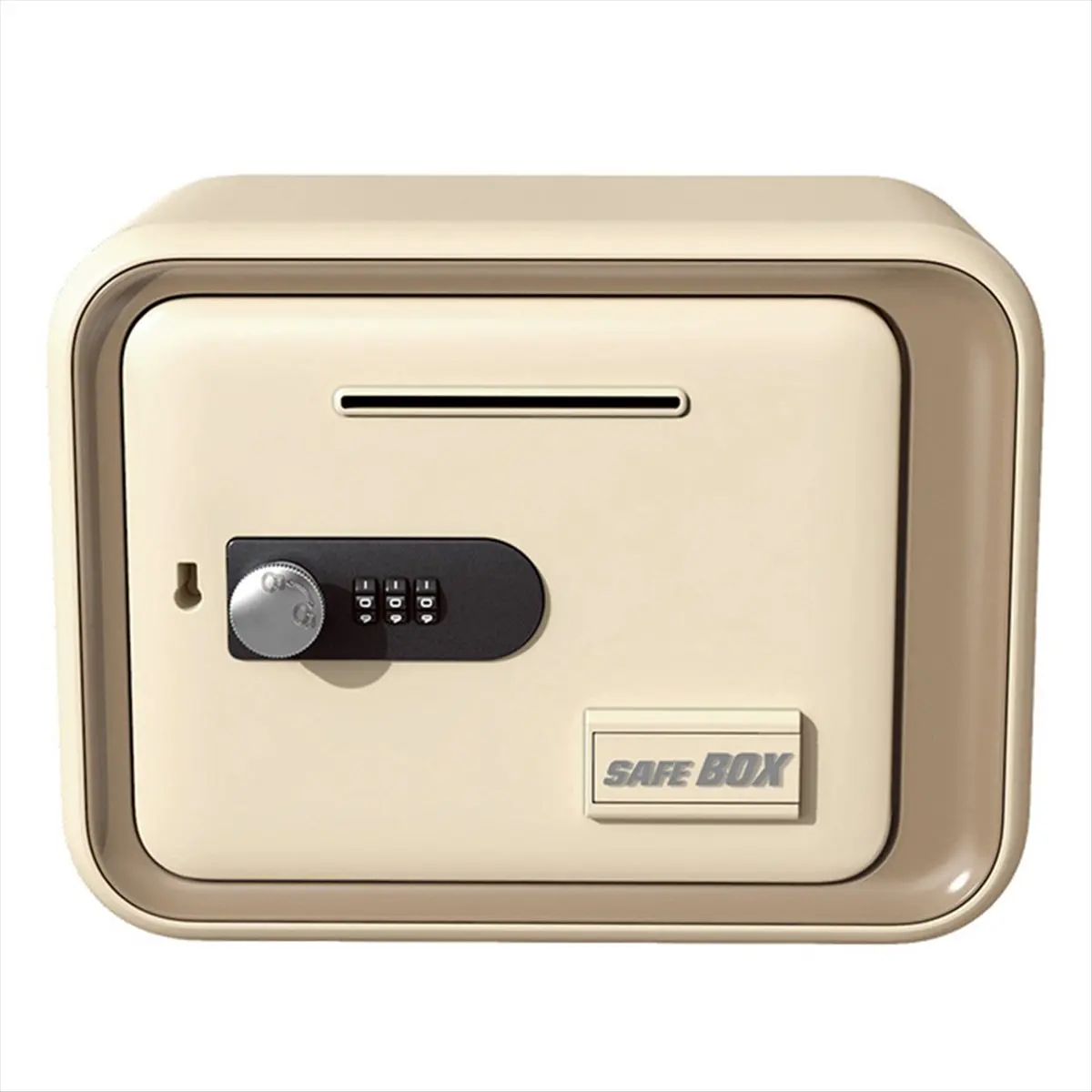 A89X Password Lock Safe, Household Small Coin Piggy Bank Money Box, Deposit and Withdraw Machine, Children'S Adult Gift Khaki