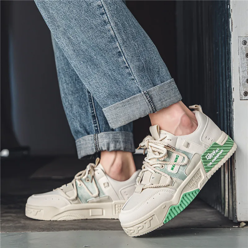 

2025 дышащая вулканизированная обувь, повседневные кроссовки, мужская обувь для скейтбординга, парусиновая обувь на толстой подошве, удобная мужская обувь