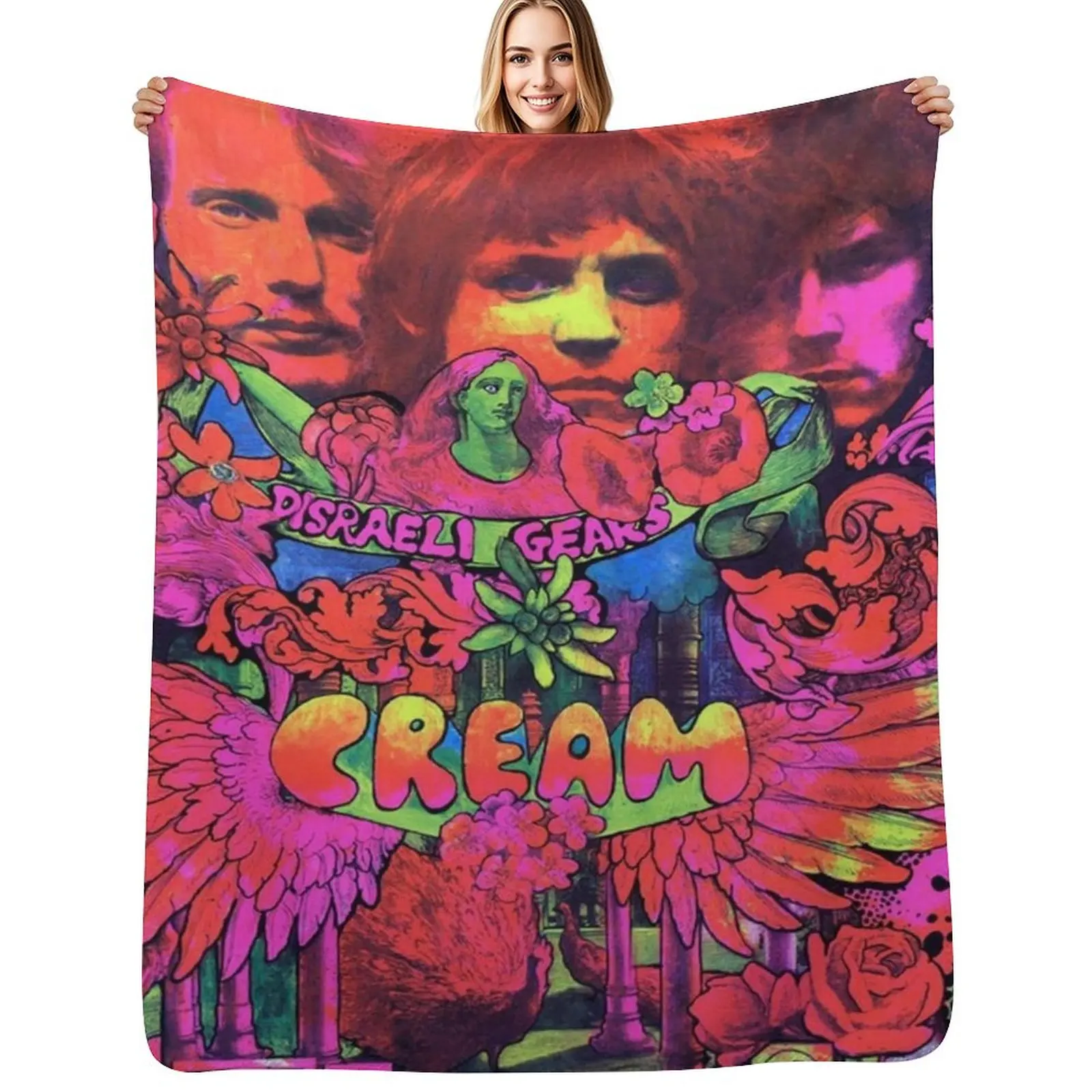 Disraeli Gears Throw Blanket manga halloween Plush Designers Soft Bed linens Blankets