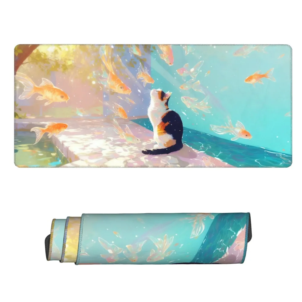 Japanese-style mouse pad, large Japanese-style table mat decoração setup gamer tapis de souris xxl escritorio accesorios