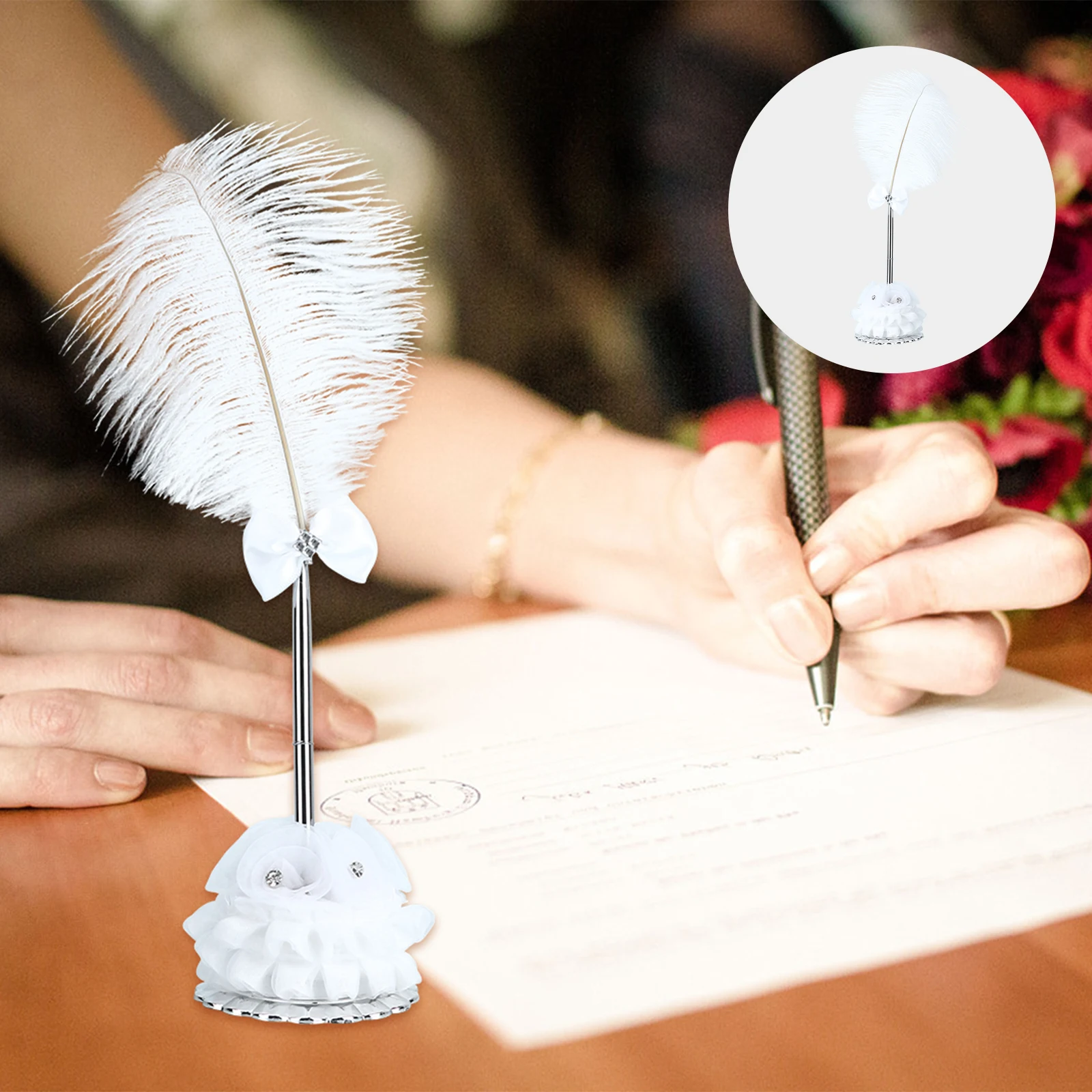 

Signature Pen Vintage Pens Retro Wedding Writing Rhinestones Creative Stationery Supplies