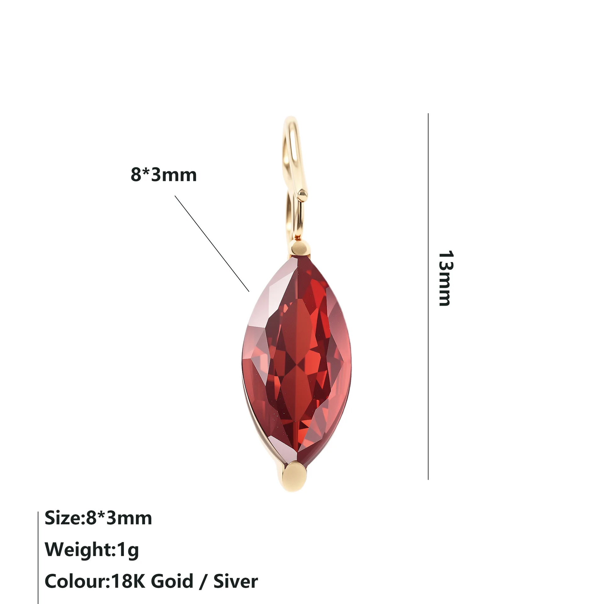 Tiny Marquise Crystal Charms for DIY Earrings