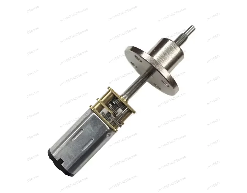 12-N30 Gear DC Reduction Motor Low-speed Small Motor M3 * 34 Screw Extended Shaft Flange Travel Nut