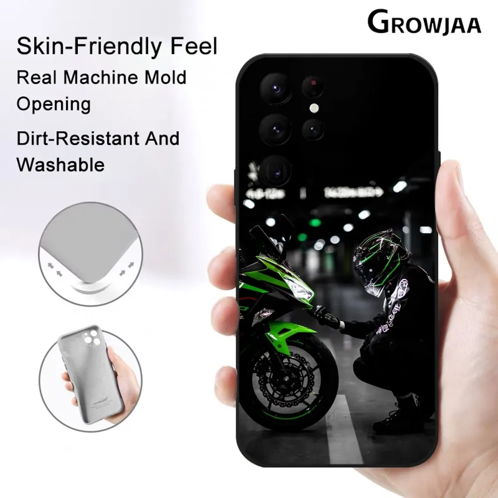 K-kawasakies Motorcycle Phone Case For Samsung Galaxy S25 S24 S22 S23 Ultra S21 S20 Plus 5G Protective Silicone Funda