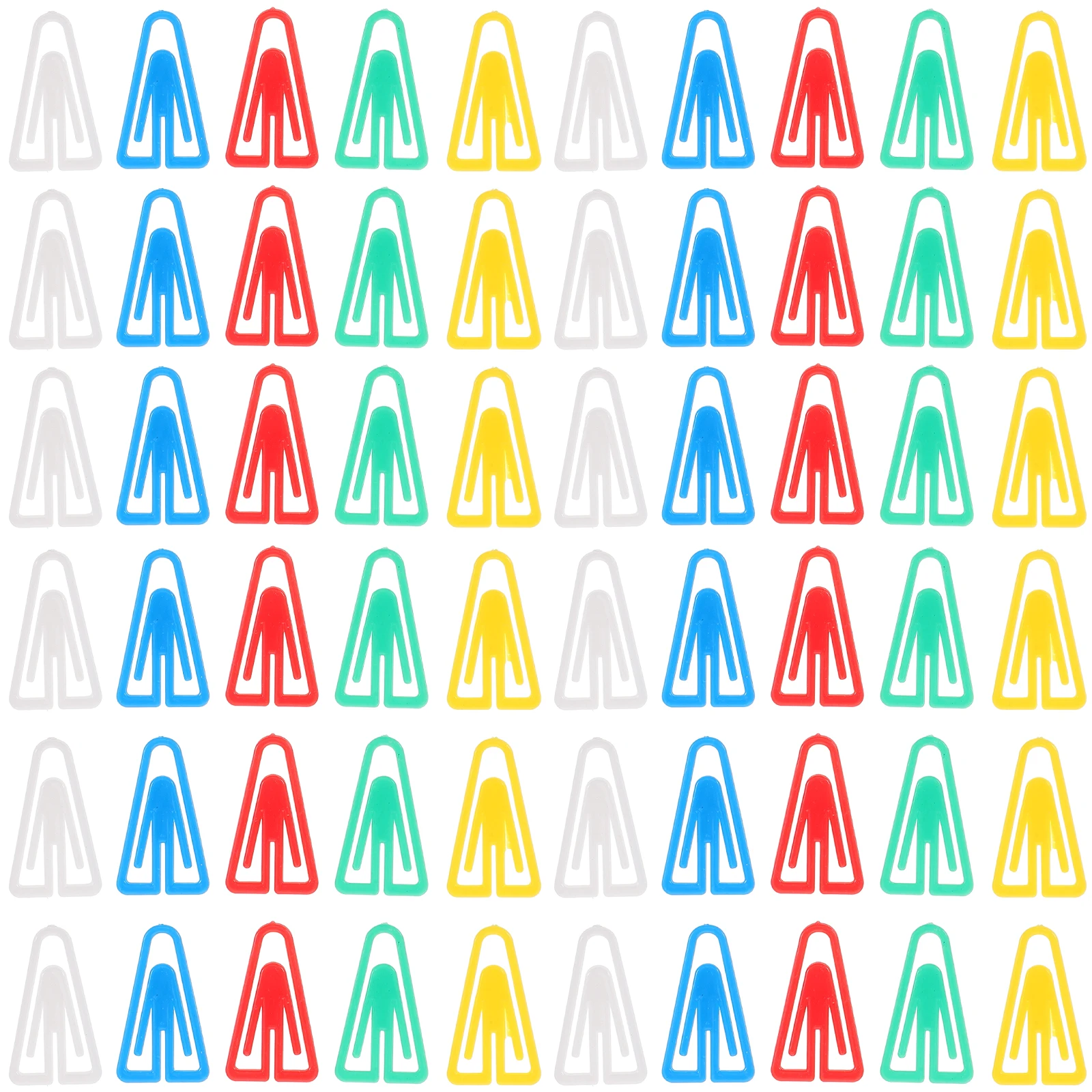 

100 Pcs Triangular Paper Clips Colored Small Multi use Office Document Stationery Supplies Organizing Accessories