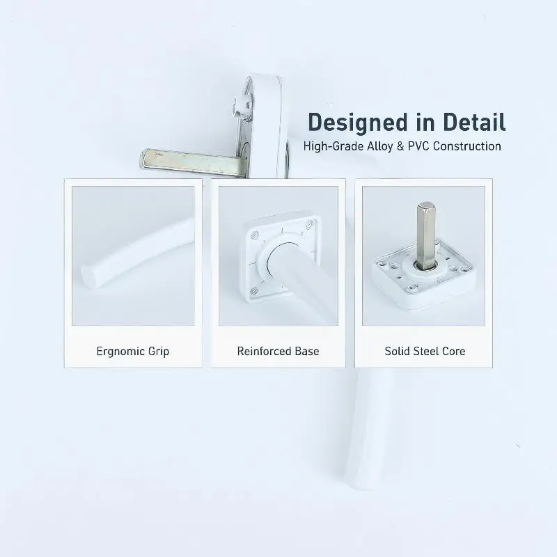 Inward Tilt Window Handle Wear-resistant Aluminum Alloy Replacement Part for UPVC Casement Window Rental House Renovation