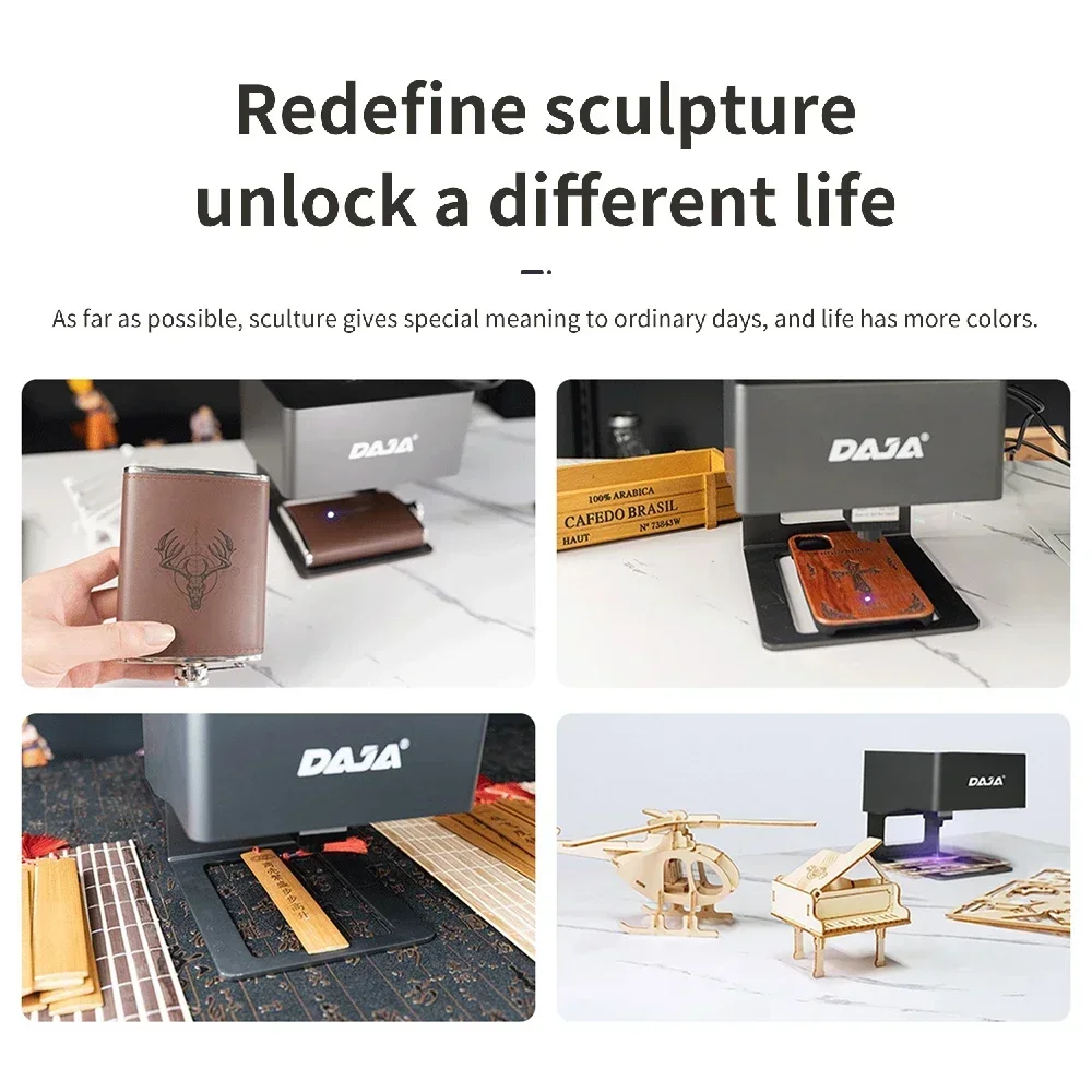 DAJA Laser Engraver CNC DIY DJ6 Laser Engraving Machine 3000mw Fast Mini Logo Mark Printer Cutter Woodworking Wood Plastic