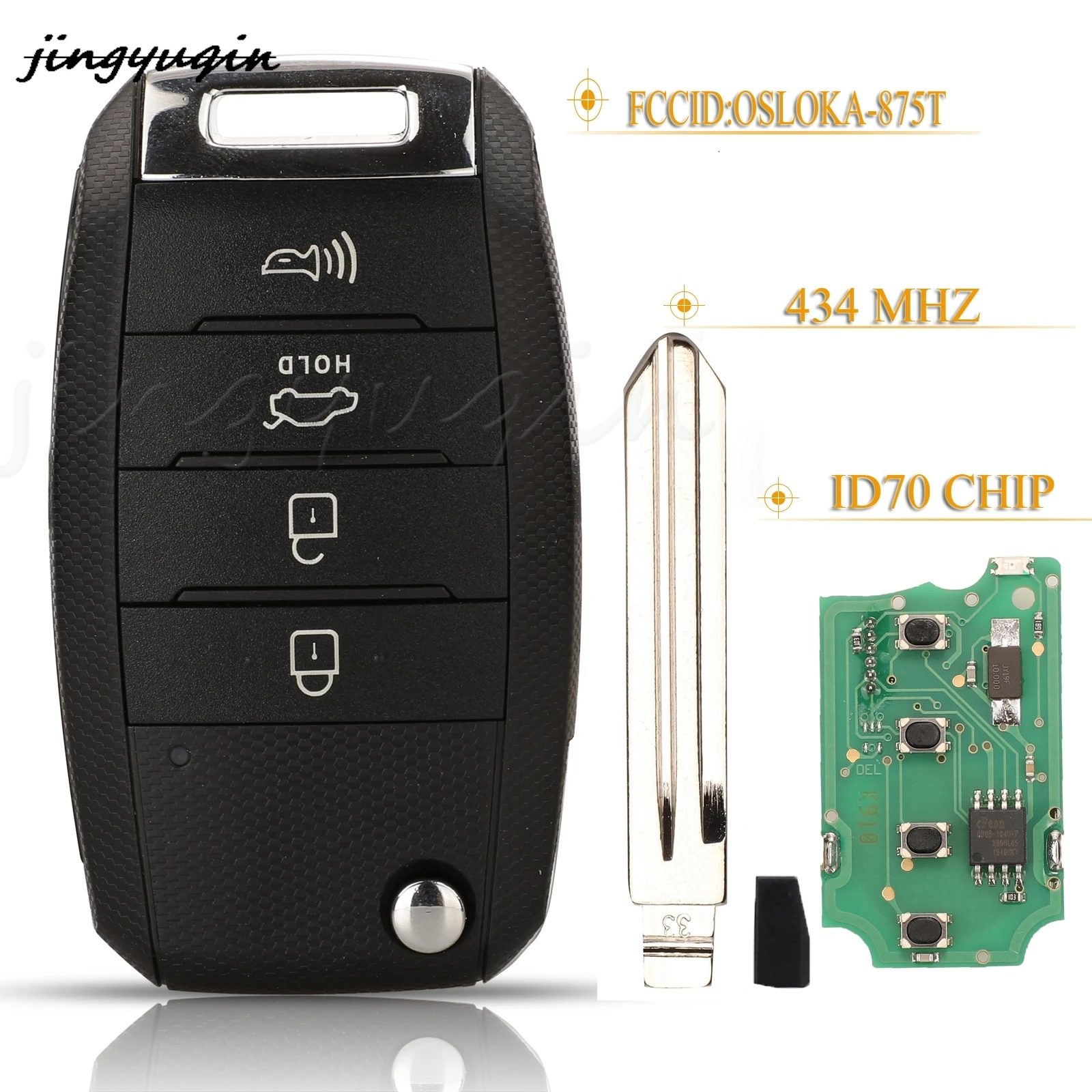 

jingyuqin B19-4 KD Universal 4 Buttons Remote Car Key Control B-Series For KD900/MINI KD/URG200 Key Programmer