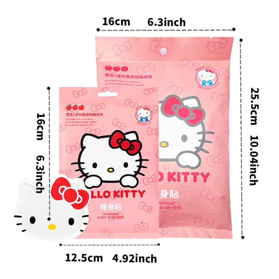 Sanrio Hello Kitty Body Warmers 8 stuks schattige cartoon winter wegwerp warmtepleisters draagbare klevende warme stickers voor meisjes