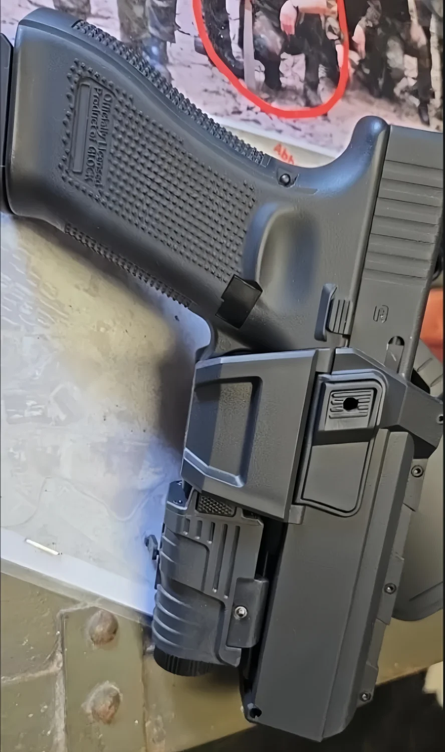 

Тактический G * Kock 17 18 19, подвижная кобура для пистолета, ИК-лазерный фонарик, установленный для страйкбола Colt M1911 P320, светильник для пистолета с замком X300