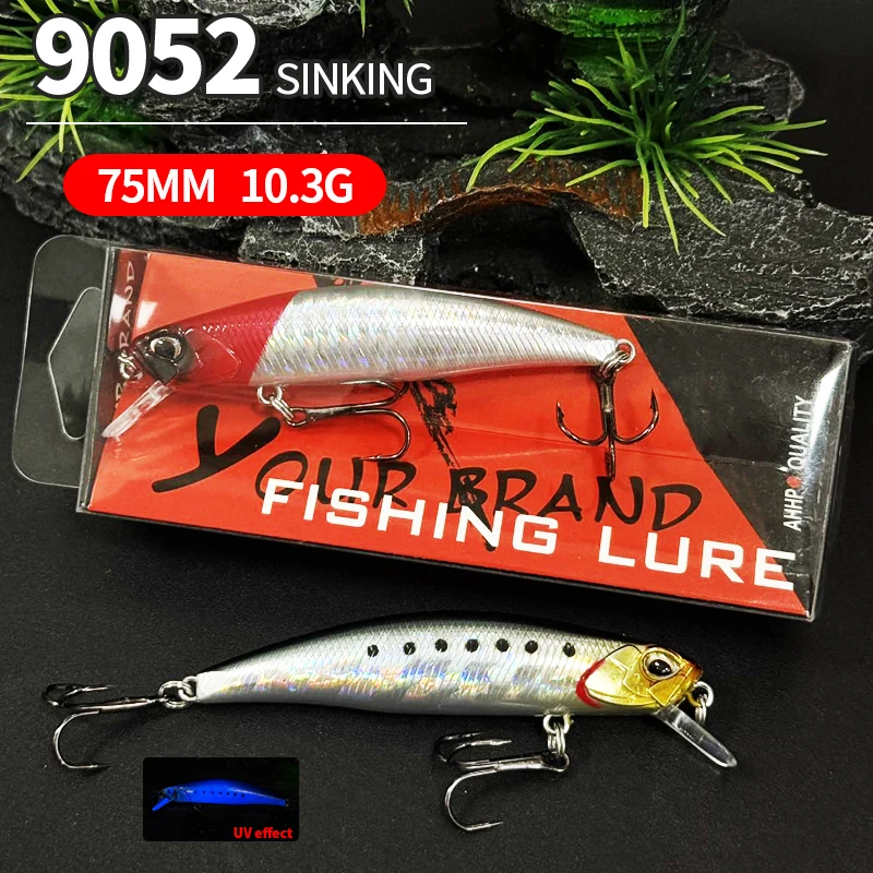 Minnow Wobbler 75mm con Recubrimiento UV – Patrón Perca para Lucio - imagen 2