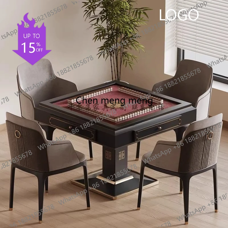 

Стол для маджонга и обеденный стол D80 в стиле середины века, многофункциональный, с автоматическим перемешиванием фишек, для дома