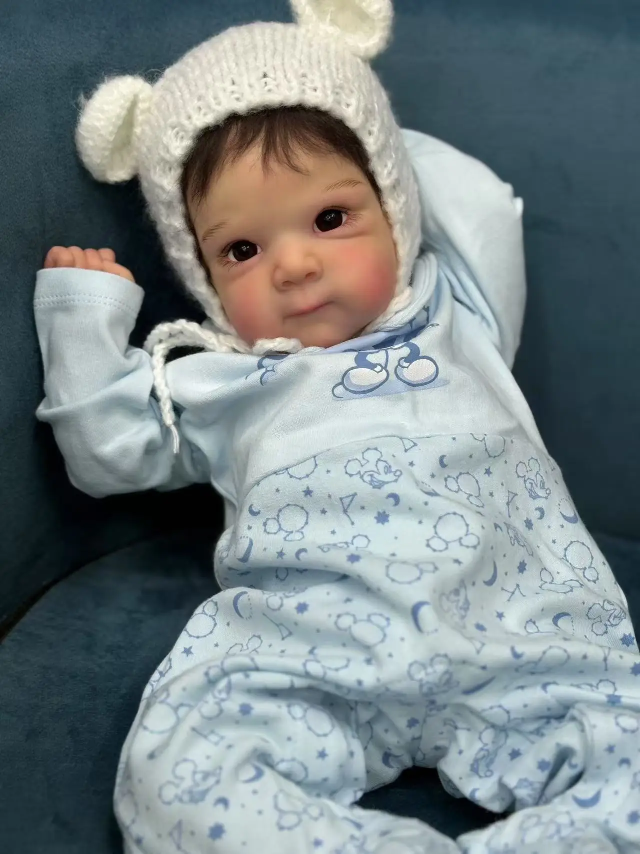 

DLS Индивидуальная ограниченная поставка 18 дюймов Reborn Baby Bettie с укорененными волосами, уже готовая кукла, рождественский подарок