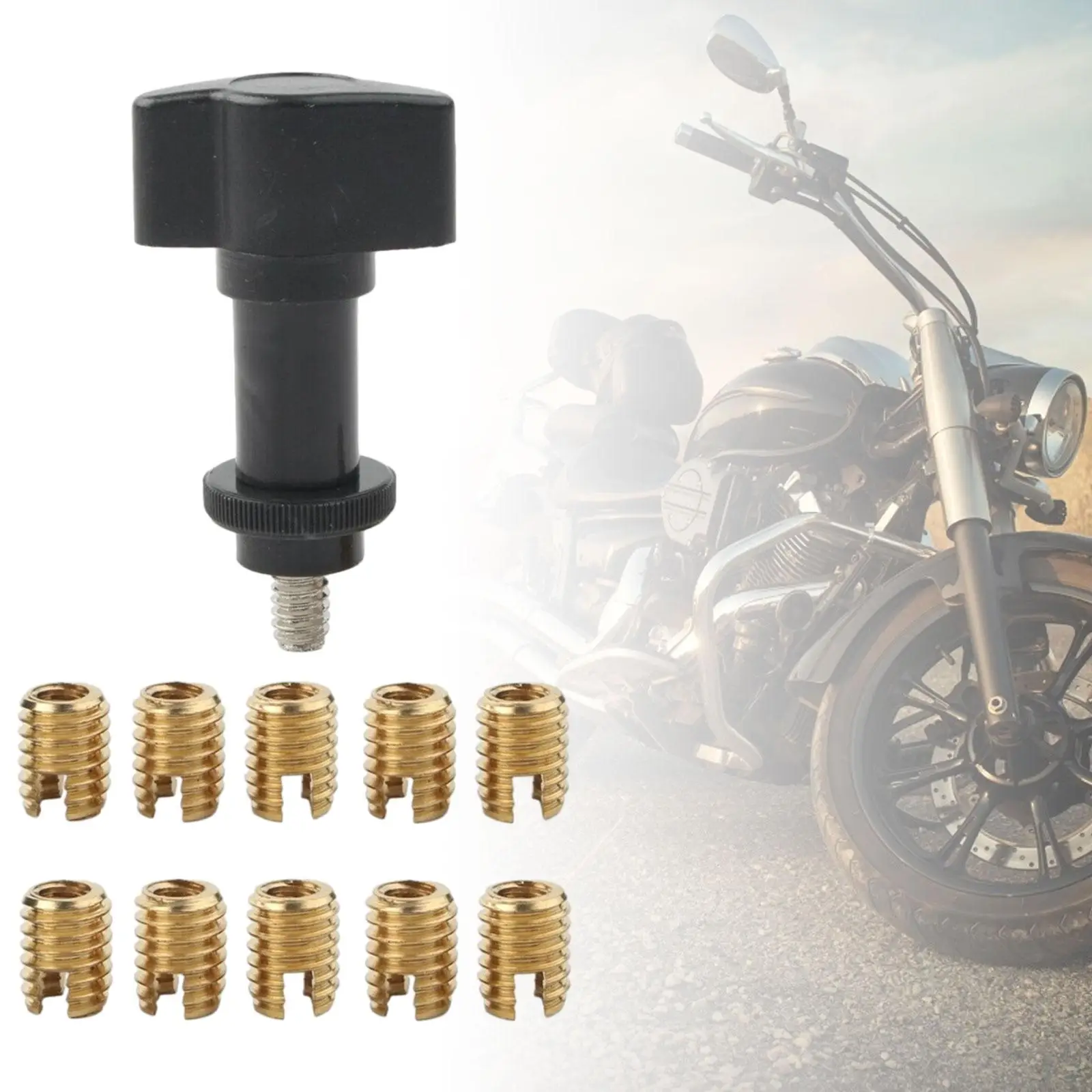 Motorcycle Fairing Insert Repair Set Batwing Fairing Brass Insert Brass Thread Cutting Insert Repair Set Accessories