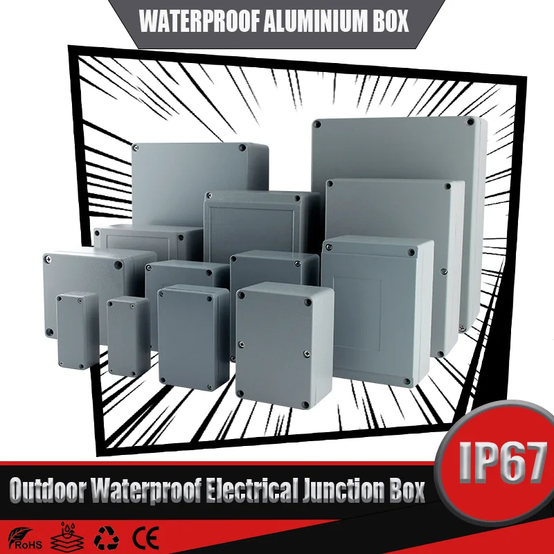IP67 Outdoor Aluminum Enclosure Waterproof Industry Junction Box PCB Project Instrument Case Explosion-Proof Electronics Housing