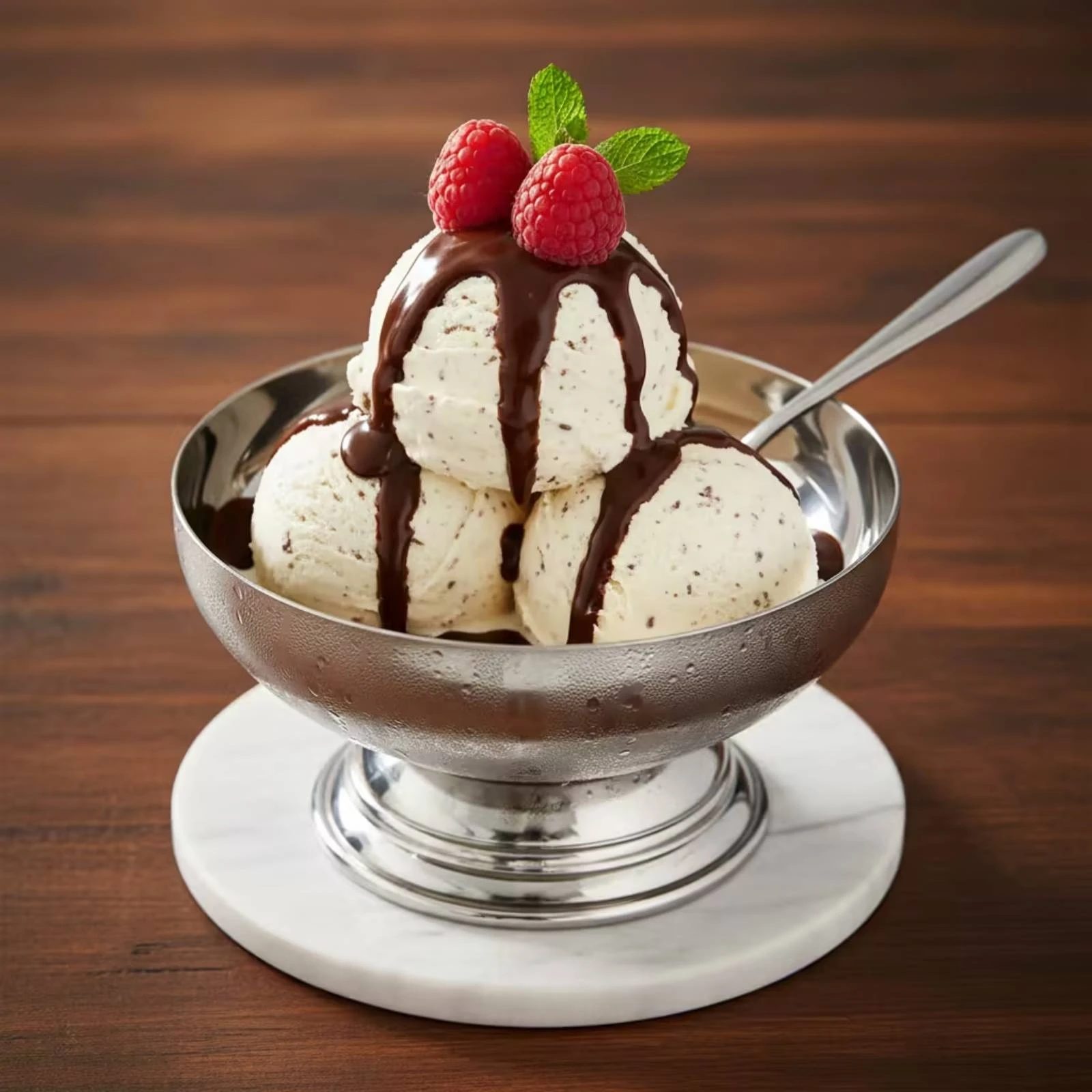 Pedestal Bowl Mirrored Footed Bowl Dessert Cup with Pedestal Polished Metal for Hosts, Parties, Restaurants