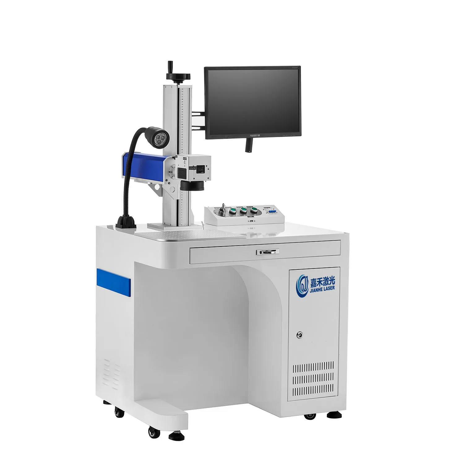 آلة الوسم بليزر الألياف لسطح المكتب 20 30 وات 50 وات للاستخدام المنزلي للسكين المعدني