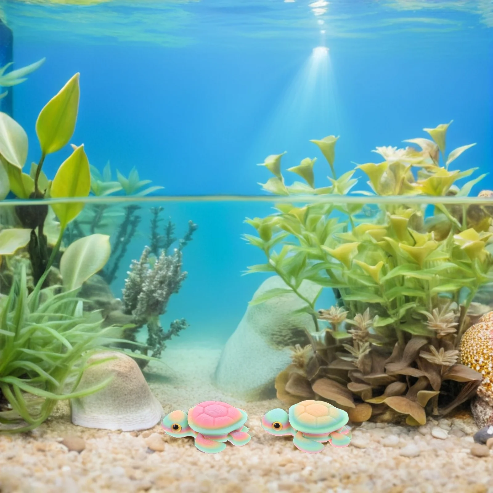 

3 Pcs Luminous Turtle Ornaments Small Turtles Glow The Dark Figures Mini Decor Fish Tank Figurines Miniature Crafts