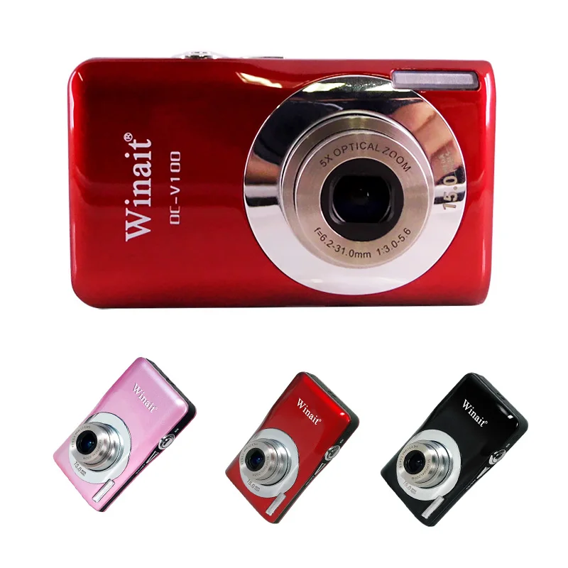 Winait 15Mp Home Use Digital Camera Dc-V100 With 5 X Optical Zoom Plus 4X Digital Zoom