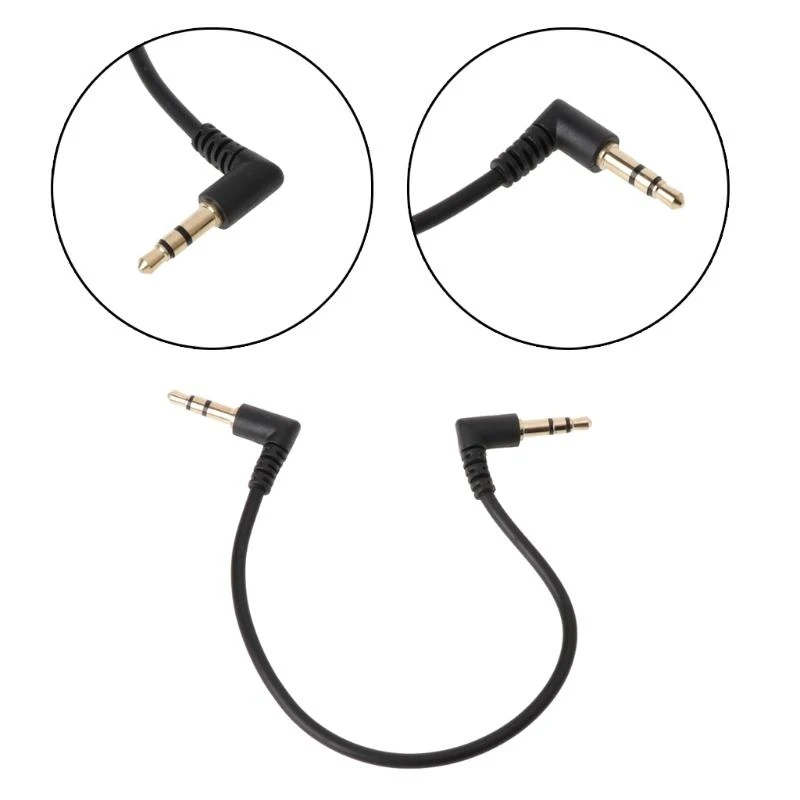 090F 90 درجة من الزاوية اليمنى 3.5 ملم جاك الذكور إلى كابل الصوت الاستريو الذكور للسيارة aux