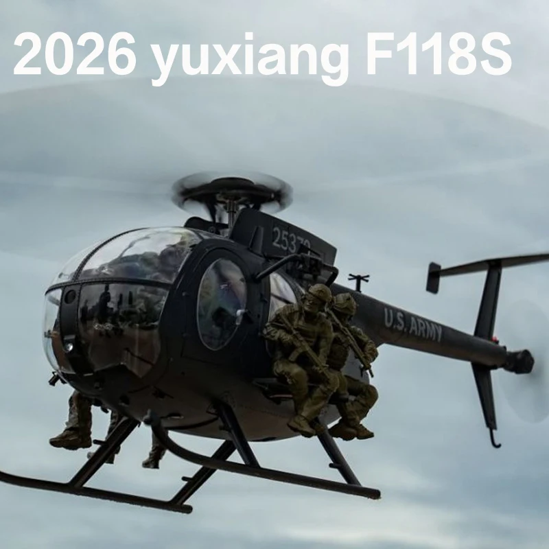 YUXIANG F118S MD‑500 Little Bird 1/16 Scale Brushless RC Helicopter GPS Simulation Model Plane Stable Outdoor Flying