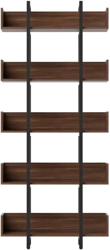 Bookshelf Bookcase, 182cm Metal Display Shelves Storage Stand Rack - Space-Saving with Anti-tip Kit for Living Room/Bedroom/Kitc