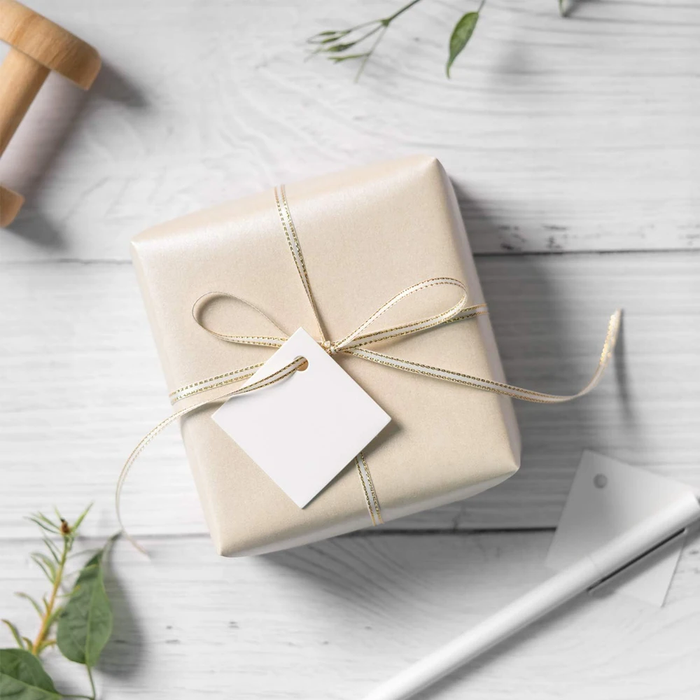 1 لفة ورق تغليف أبيض غير لامع ورق تغليف الهدايا بيرليسسينت حليبي أبيض تغليف ورق تغليف عيد الميلاد ، زينة عيد الميلاد #3