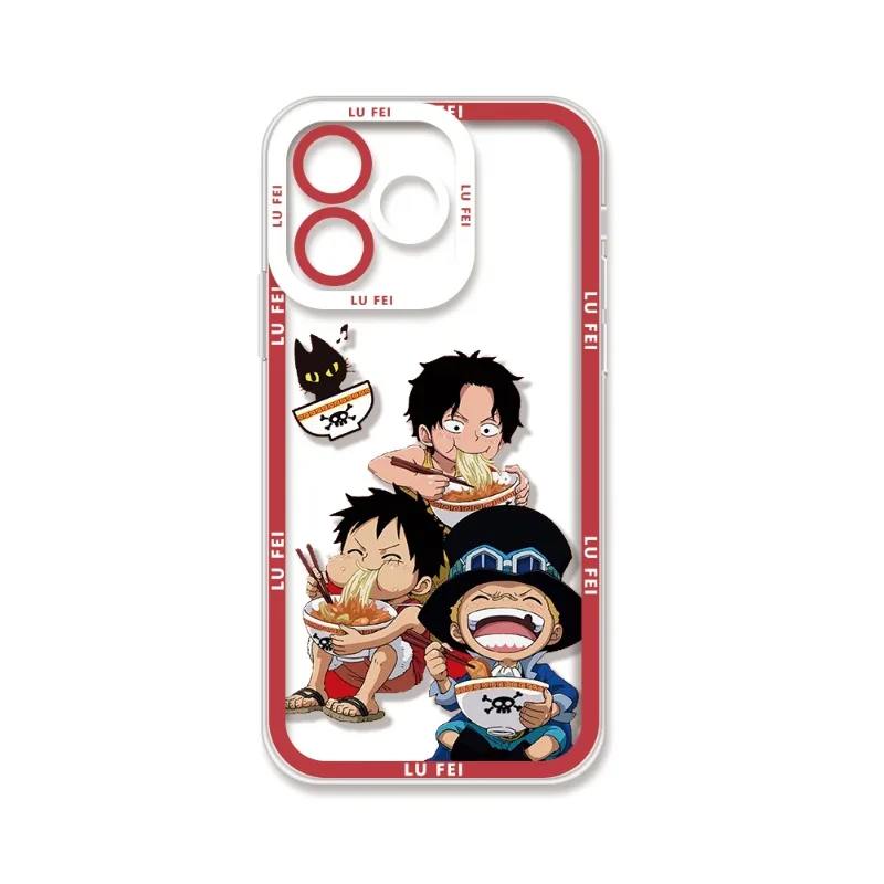 

Cartoon Funny Phone Case One Piece Luffy Zoro Creative Anime Peripheral Couple Student Same IPhone14/13/12/11pro Protective Case