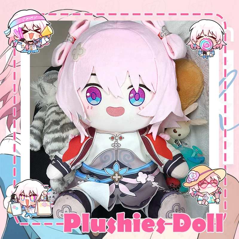 ゲーム Honkai スターレール 3月7日 ぬいぐるみ 綿入り 座りおもちゃ ぬいぐるみ ソフト アニメ ロール ハグ枕 フィギュア 40cm 大