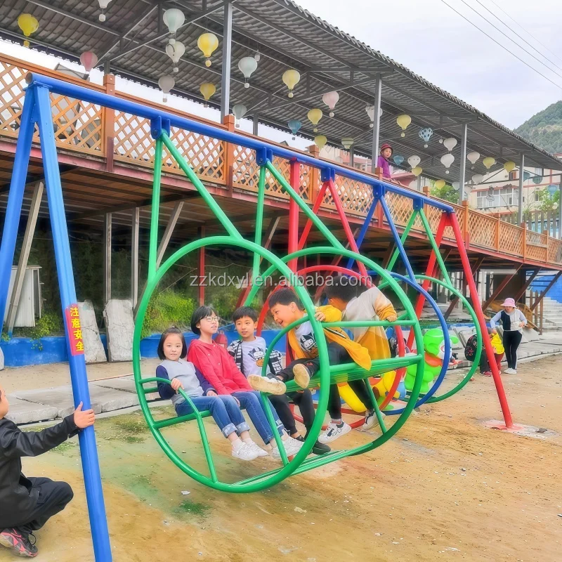 Amusement Park Ride, Metal Outdoor Happy Swing, Hanging Chair, Children and Adult Multi-Player Seats, Playground Equipment