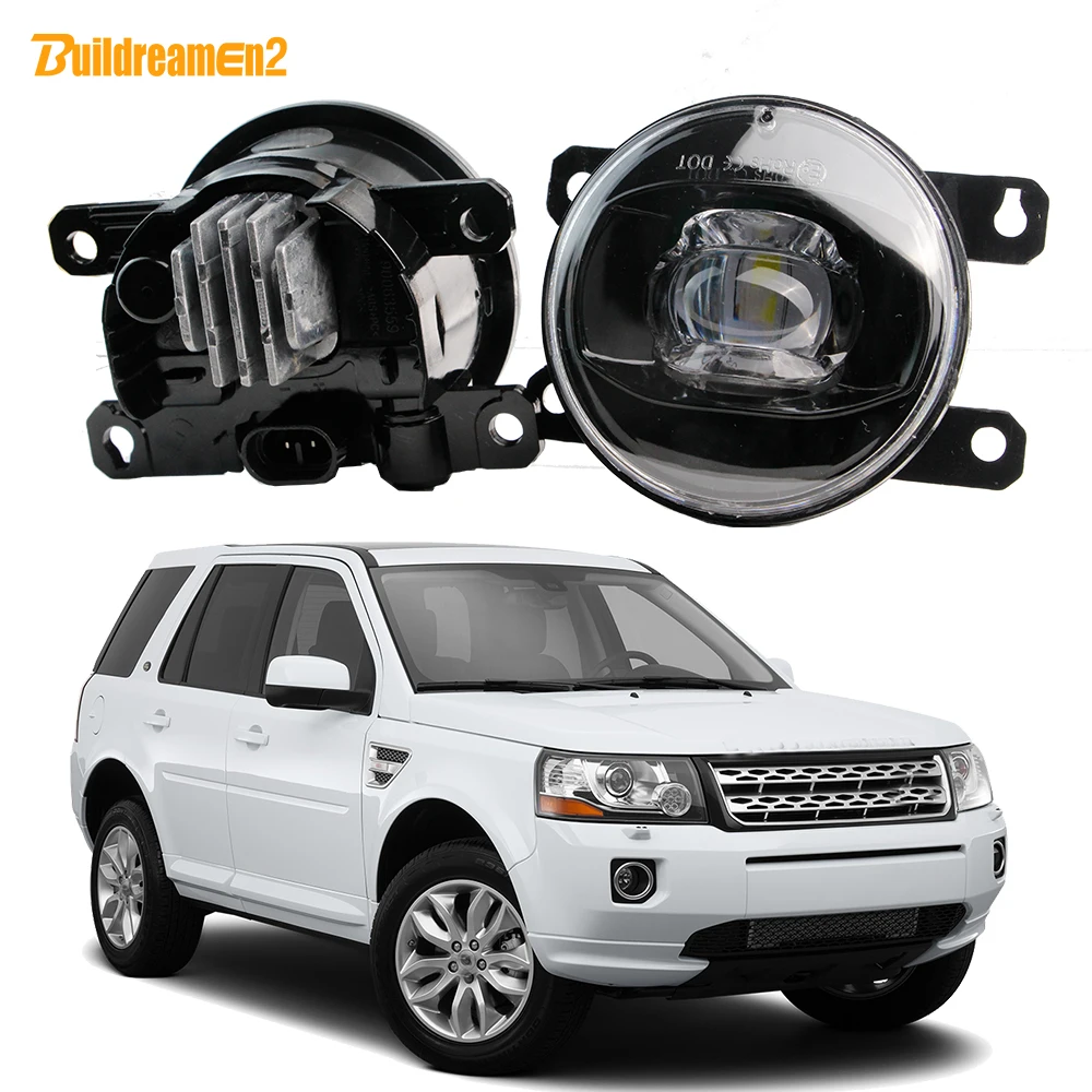 2 Pcs H11 LED Lens Fog Light For Land Rover Freelander 2 LR2 (L359) 2007-2015 30W 8000LM Car Front Bumper Fog Lamp Accessories