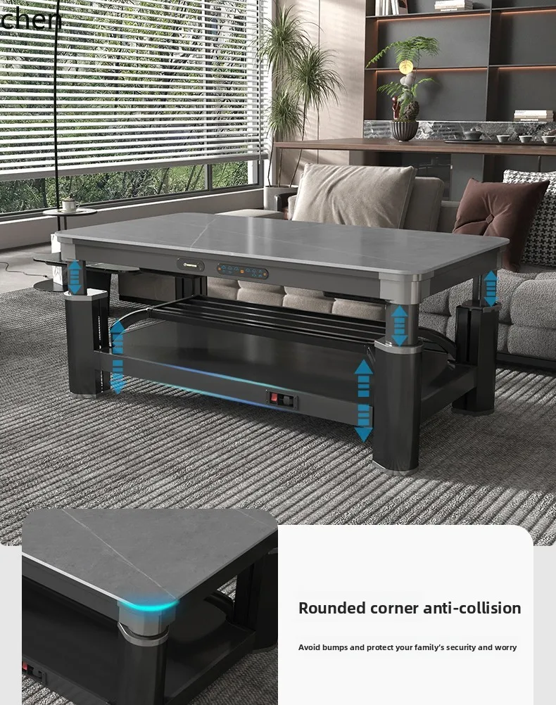 LXC living room lifting heating table electric heating household electric fire table coffee table stove