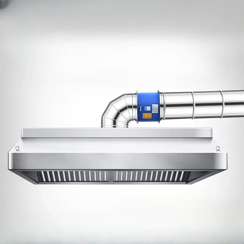 Custom Stainless Steel Commercial Range Hood for Gas Electric Heating Restaurant Hotel Kitchen Ventilation System Heavy Duty