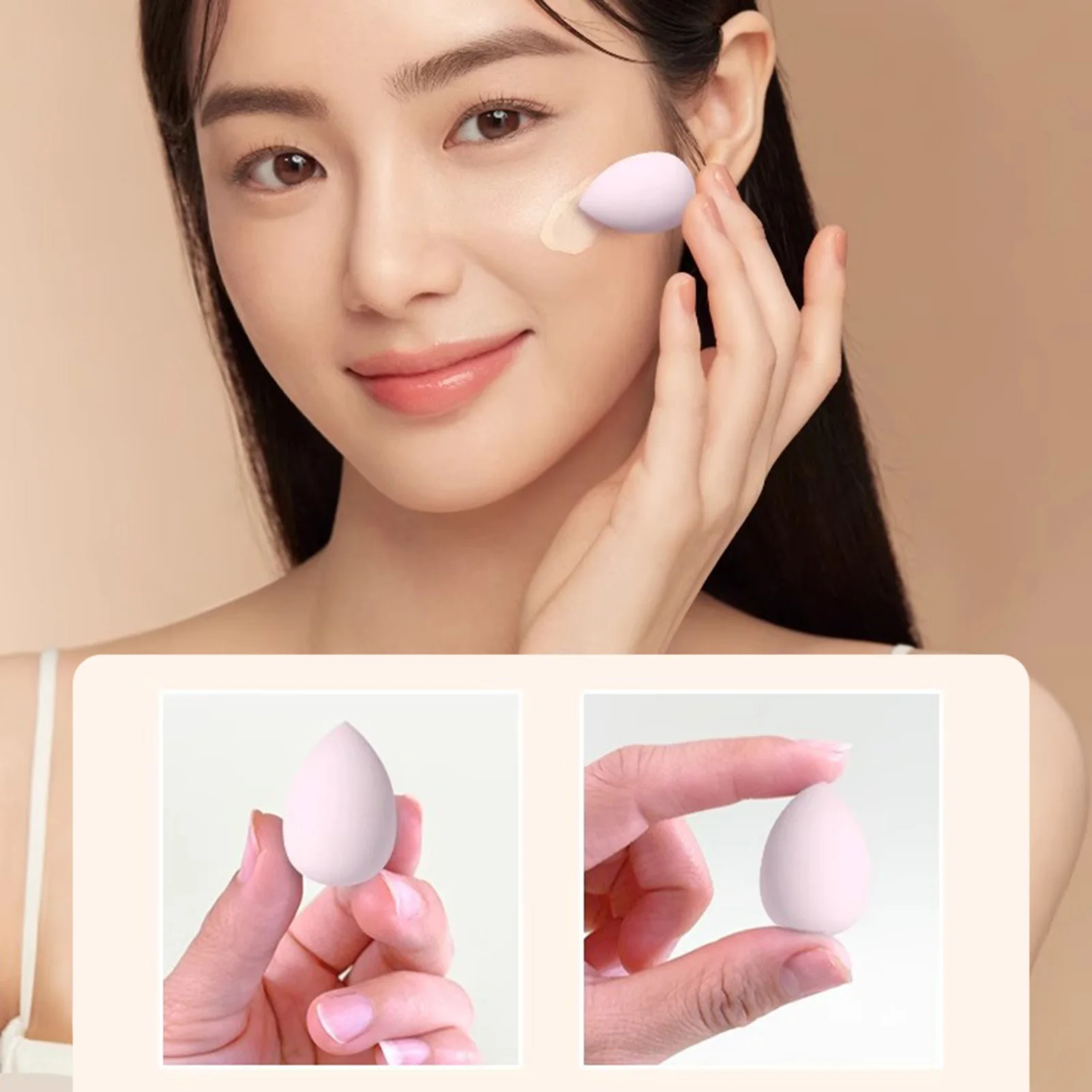 14PCS Makeup Sponge Set - Multicolor Makeup Sponge Blender Beauty Egg Mini Puff Thumb Sponge & Cotton Puffs Women Cosmetic Tools