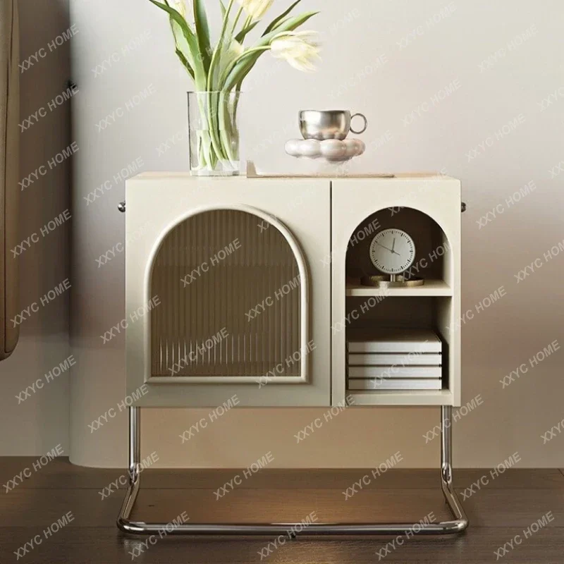 Glass White Bedsides Tables Metal Cream Italiya Floating Luxury Modern Nightstands House Unique Design